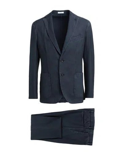 Boglioli Man Suit Midnight Blue Size 40 Virgin Wool, Cupro