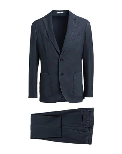 Boglioli Man Suit Midnight Blue Size 44 Virgin Wool, Cupro