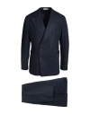 Boglioli Man Suit Midnight Blue Size 40 Virgin Wool, Polyamide, Acrylic, Cashmere, Elastane In Blue