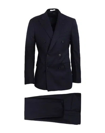 Boglioli Man Suit Midnight Blue Size 40 Virgin Wool, Silk In Blue
