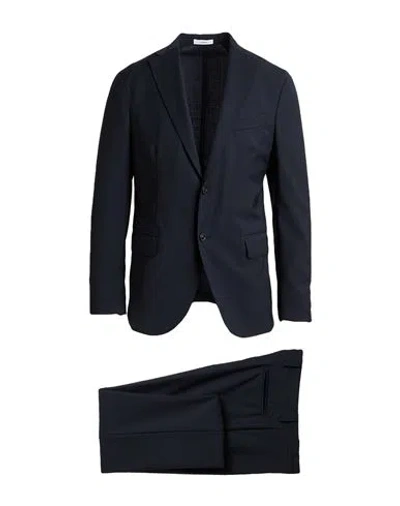 Boglioli Man Suit Midnight Blue Size 40 Wool, Polyester, Elastane