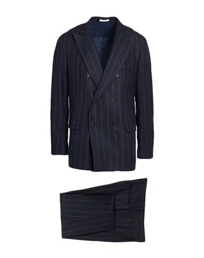 Boglioli Man Suit Midnight Blue Size 42 Virgin Wool