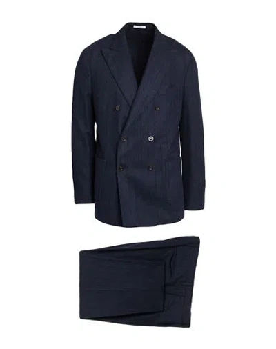 Boglioli Man Suit Midnight Blue Size 42 Virgin Wool