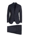 Boglioli Man Suit Midnight Blue Size 42 Virgin Wool, Elastane In Blue