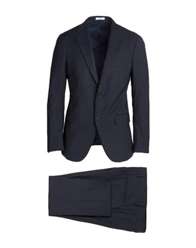 Boglioli Man Suit Midnight Blue Size 42 Virgin Wool, Elastane