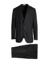 Boglioli Man Suit Midnight Blue Size 44 Virgin Wool In Black