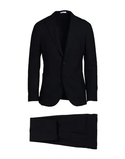 Boglioli Man Suit Midnight Blue Size 40 Virgin Wool, Elastane