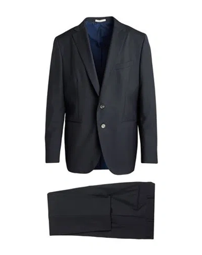 Boglioli Man Suit Midnight Blue Size 48 Virgin Wool