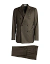 Boglioli Man Suit Military Green Size 40 Virgin Wool
