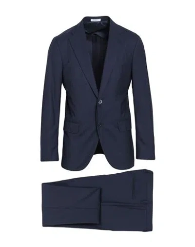 Boglioli Man Suit Navy Size 40 Virgin Wool In Blue