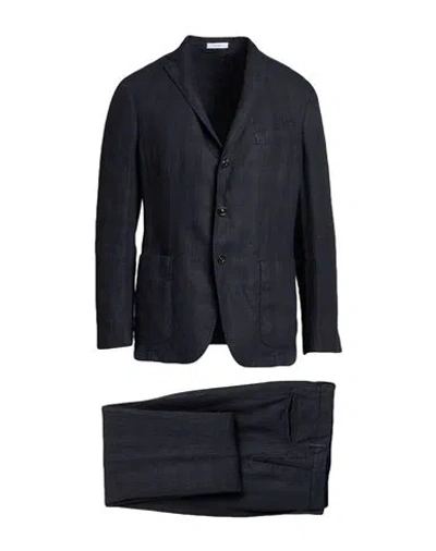 Boglioli Man Suit Navy Size 44 Linen