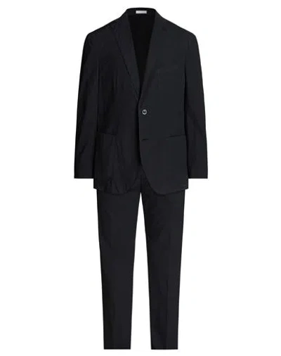 Boglioli Man Suit Navy Size 46 Cotton, Elastane