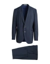 Boglioli Man Suit Midnight Blue Size 48 Virgin Wool In Navy