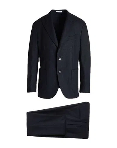 Boglioli Man Suit Navy Size 48 Virgin Wool, Polyester, Elastane In Black