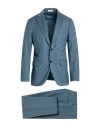 Boglioli Man Suit Pastel Blue Size 40 Virgin Wool