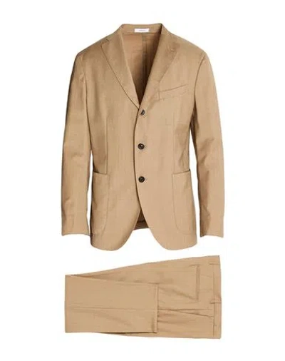 Boglioli Man Suit Sand Size 44 Virgin Wool In Brown