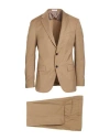 Boglioli Man Suit Sand Size 44 Virgin Wool In Beige