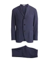 Boglioli Man Suit Slate Blue Size 46 Virgin Wool In Blue
