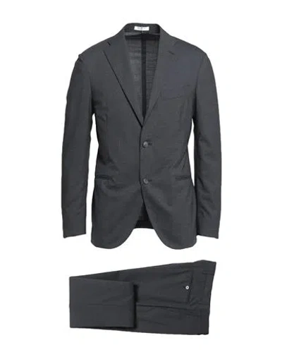 Boglioli Man Suit Steel Grey Size 46 Virgin Wool, Elastane