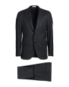 Boglioli Man Suit Midnight Blue Size 48 Virgin Wool In Grey