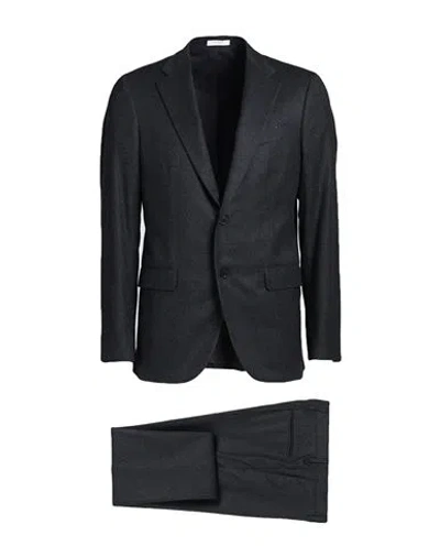 Boglioli Man Suit Steel Grey Size 46 Virgin Wool, Silk