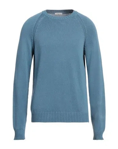 Boglioli Man Sweater Azure Size M Cotton In Blue