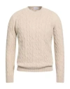 Boglioli Man Sweater Beige Size Xl Wool, Cashmere In Neutral