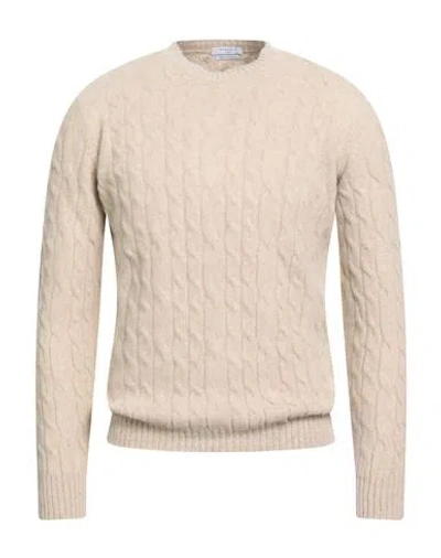 Boglioli Knitted Wool Cashmere Crewneck In Brown