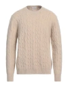 Boglioli Man Sweater Beige Size Xl Wool, Cashmere In Beige