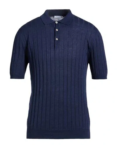Boglioli Man Sweater Blue Size 3xl Linen, Cotton