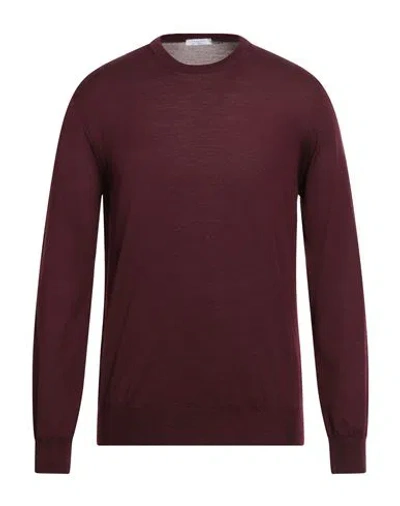 Boglioli Man Sweater Burgundy Size L Virgin Wool In Red