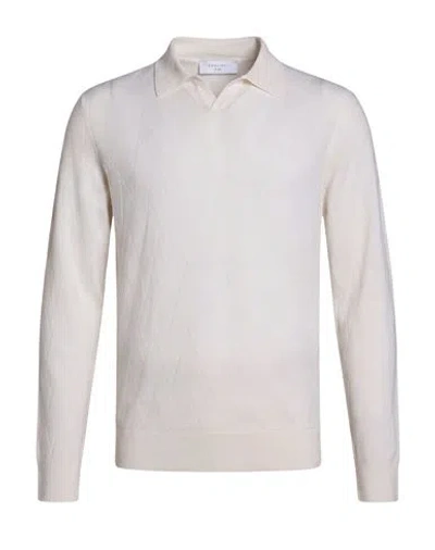Boglioli Man Sweater Cream Size S Wool In White