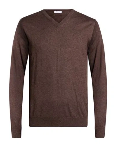 Boglioli Man Sweater Dark Brown Size S Cashmere