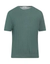 Boglioli Man Sweater Dark Green Size Xl Linen