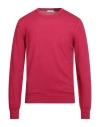 Boglioli Man Sweater Garnet Size L Virgin Wool In Red