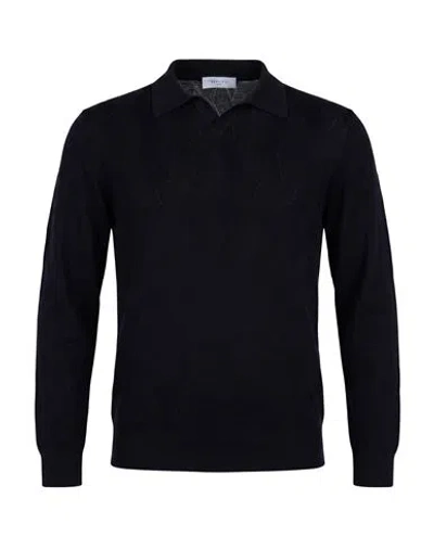 Boglioli Man Sweater Midnight Blue Size S Wool