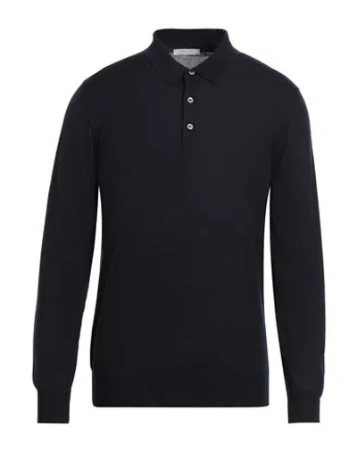 Boglioli Man Sweater Midnight Blue Size Xxl Cashmere, Silk