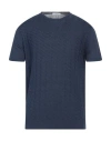 Boglioli Man Sweater Midnight Blue Size Xxl Linen