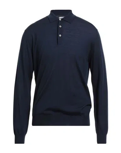 Boglioli Man Sweater Midnight Blue Size Xxl Virgin Wool