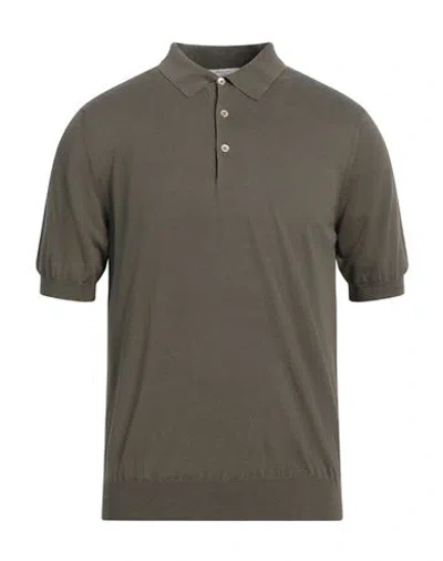 Boglioli Man Sweater Military Green Size Xxl Cotton, Silk