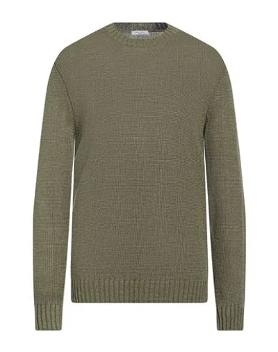Boglioli Man Sweater Military Green Size Xl Linen