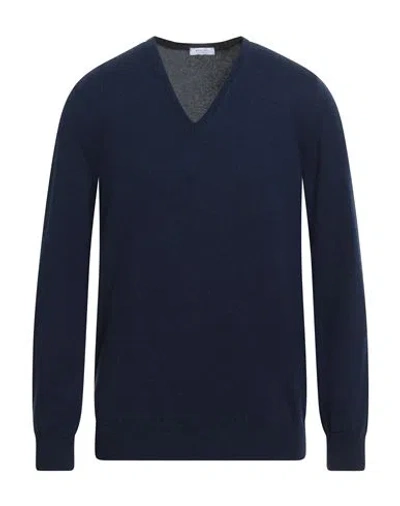 Boglioli Man Sweater Navy Size L Cashmere In Blue