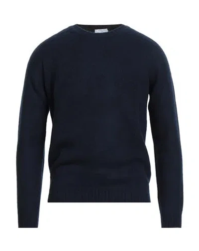 Boglioli Man Sweater Navy Size L Wool, Cashmere In Blue
