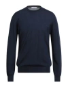 Boglioli Man Sweater Navy Size Xl Virgin Wool In Blue