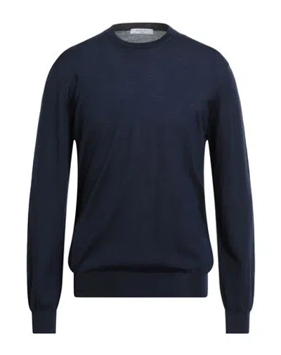 Boglioli Man Sweater Navy Size Xl Virgin Wool In Blue