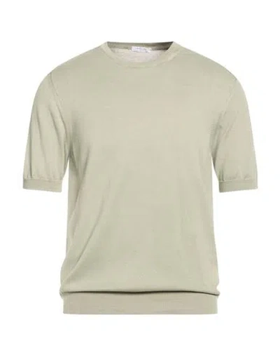 Boglioli Man Sweater Sage Green Size Xxl Cotton In Neutral