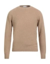 Boglioli Man Sweater Sand Size L Wool, Cashmere In Brown