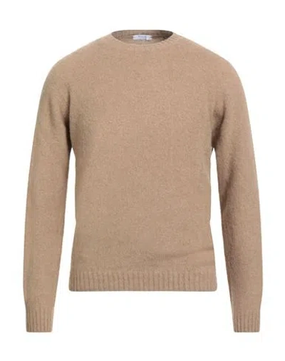 Boglioli Man Sweater Sand Size L Wool, Cashmere In Brown
