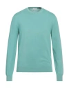 Boglioli Man Sweater Turquoise Size Xl Cotton In Blue
