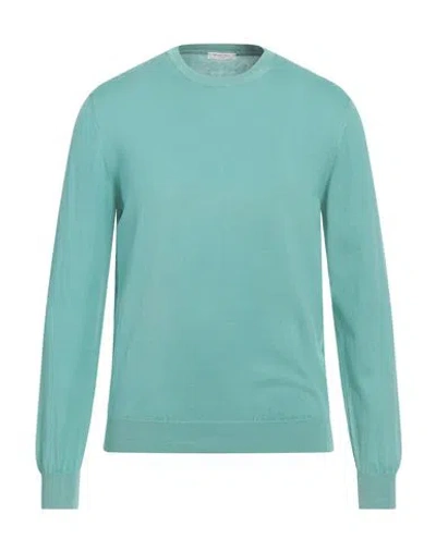 Boglioli Man Sweater Turquoise Size Xl Cotton In Blue